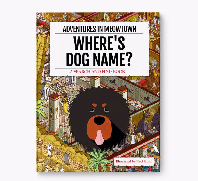 Personalised Tibetan Mastiff Book: Where's Dog Name? Volume 2